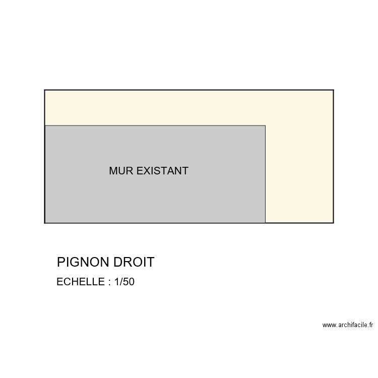 pignon droit. Plan de 0 pièce et 0 m2