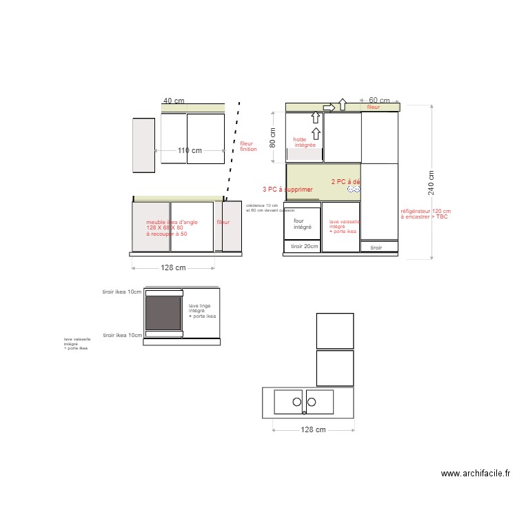 CUISINE 2. Plan de 0 pièce et 0 m2