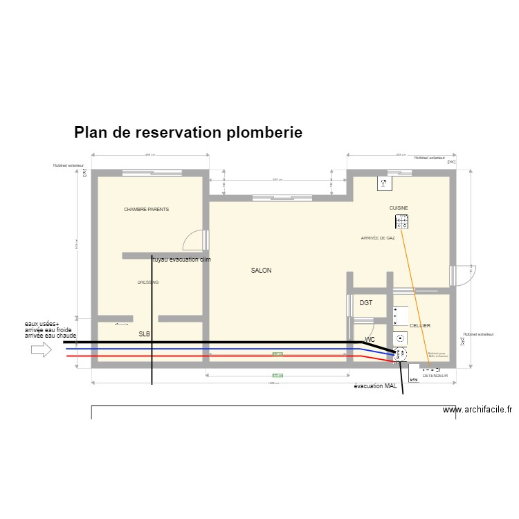 maison 2. Plan de 4 pièces et 92 m2