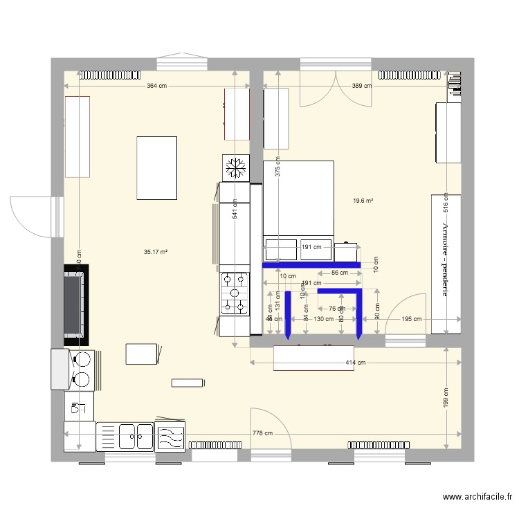 CUISINE PROJET. Plan de 0 pièce et 0 m2