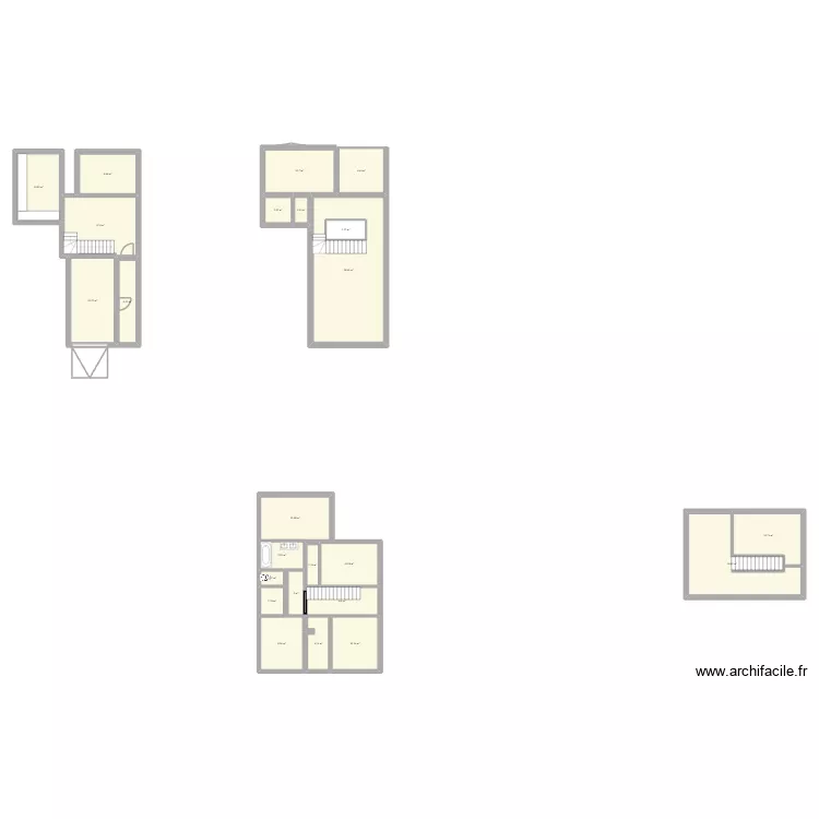 Maison LLN. Plan de 24  et 241 m²