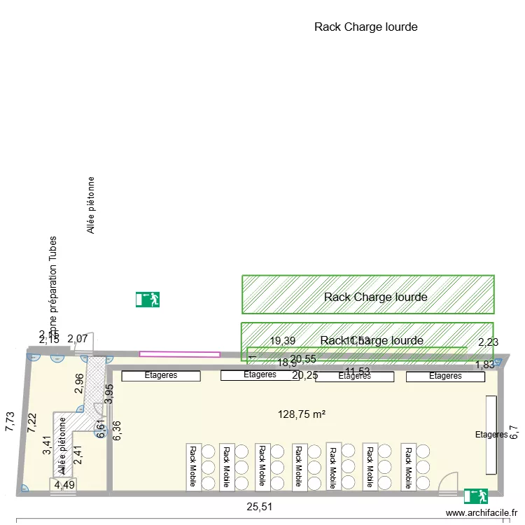 Magasin Chapiteau / Appro .. Plan de 2 et 147 m² Magasin Chapiteau / Appro .. Plan de 2 et 147 m²