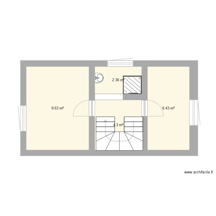 deux etage. Plan de 0 pièce et 0 m2