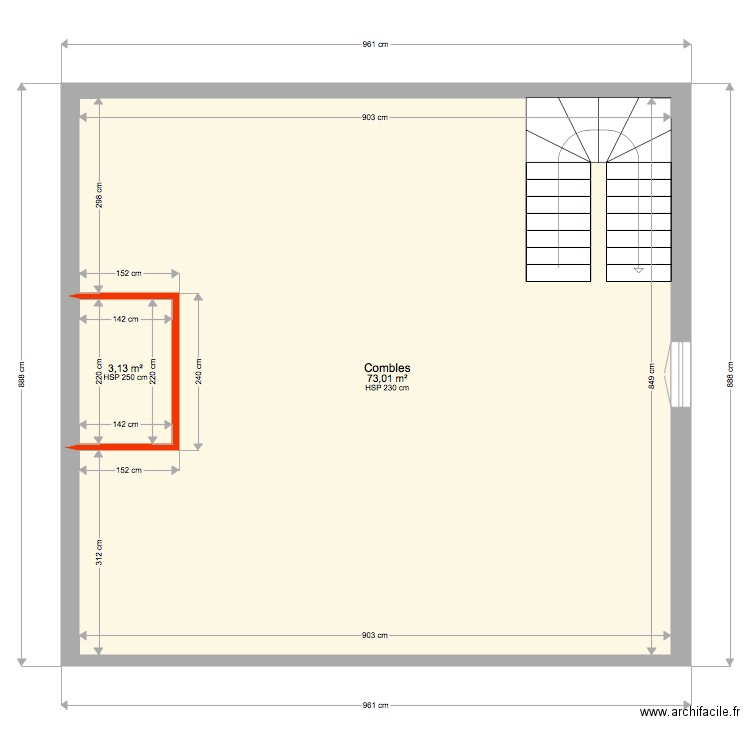 Base immeuble Démolition. Plan de 38 pièces et 367 m2