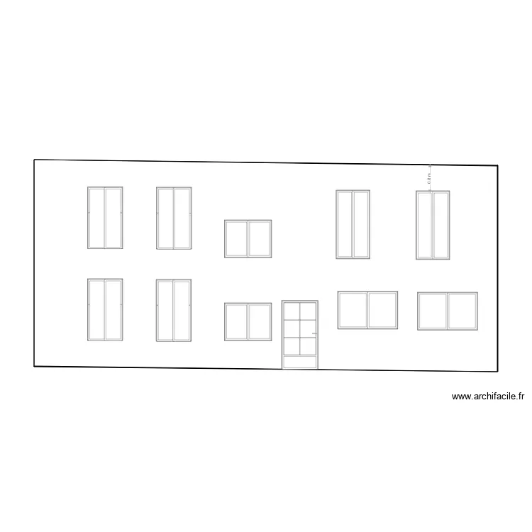 fa&ccedil;ade apr&egrave;s travaux. Plan de 