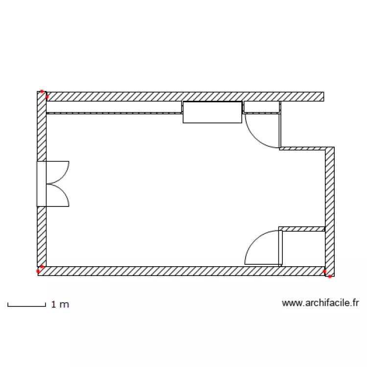 Chambre &agrave; coucher. Plan de 