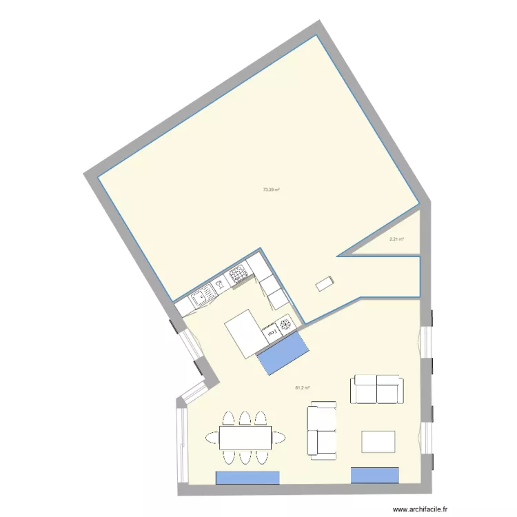 Maison ancienne V3. Plan de 