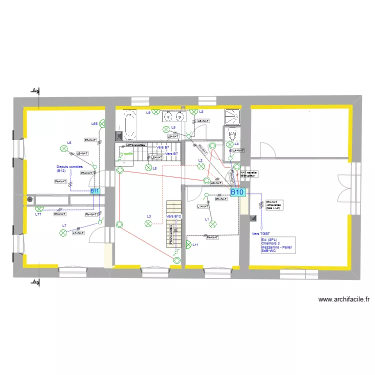 Etage_El&egrave;ctricit&eacute;_Eclairage_E4. Plan de 