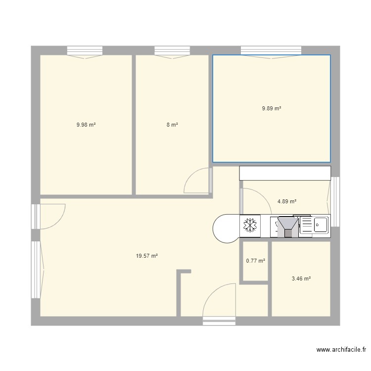 Plan Appart Fontaine Cuisine 1. Plan de 0 pièce et 0 m2