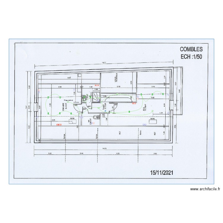 Servy combles. Plan de 0 pièce et 0 m2