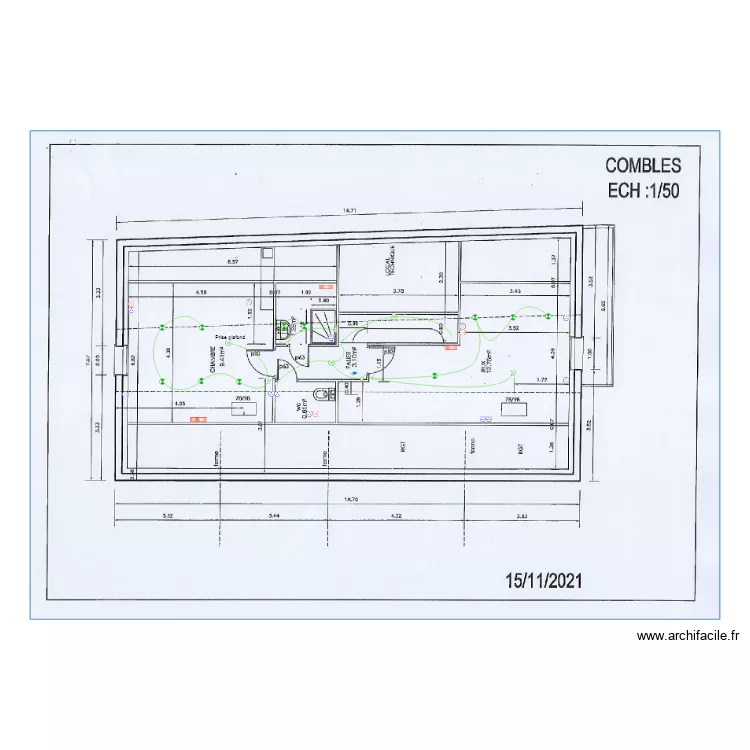 Servy combles. Plan de Servy combles. Plan de