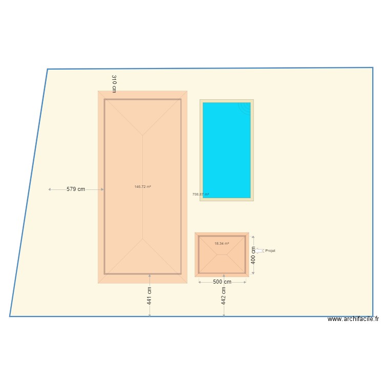 Perso. Plan de 3 pièces et 1116 m2