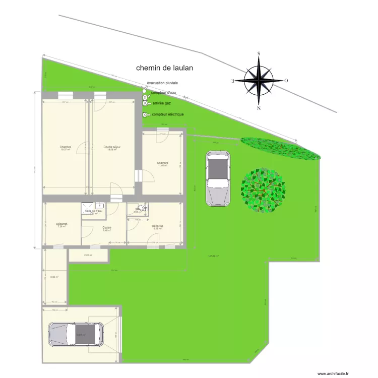 plan de masse initial. Plan de 
