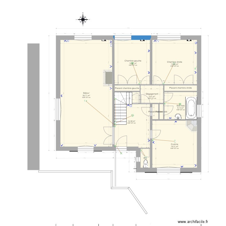 Avant inclus correction. Plan de 0 pièce et 0 m2