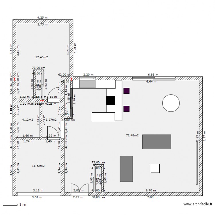 maison. Plan de 0 pièce et 0 m2
