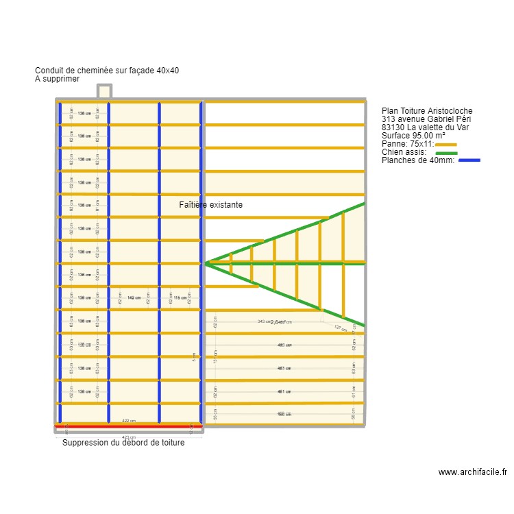 Plan AUBRY Aristocloche. Plan de 66 pièces et 57 m2