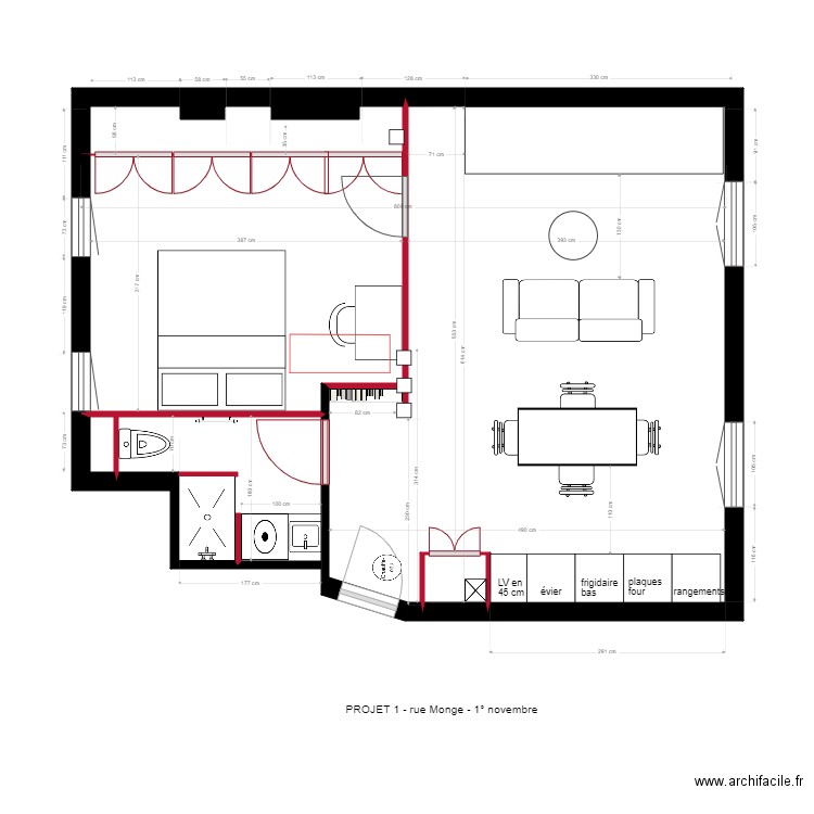  monge projet 8 novembre. Plan de 0 pièce et 0 m2