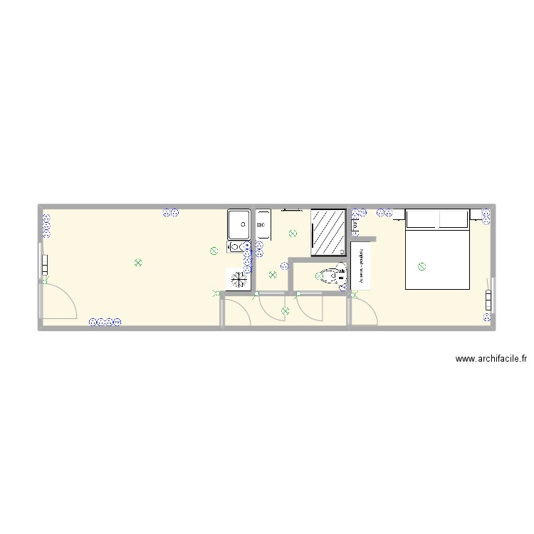 Appartement Port Projection 2. Plan de 5 pièces et 31 m2