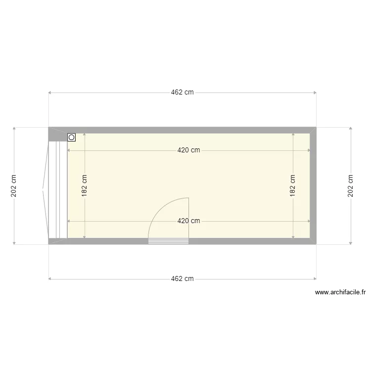 salle de bain du bas. Plan de 