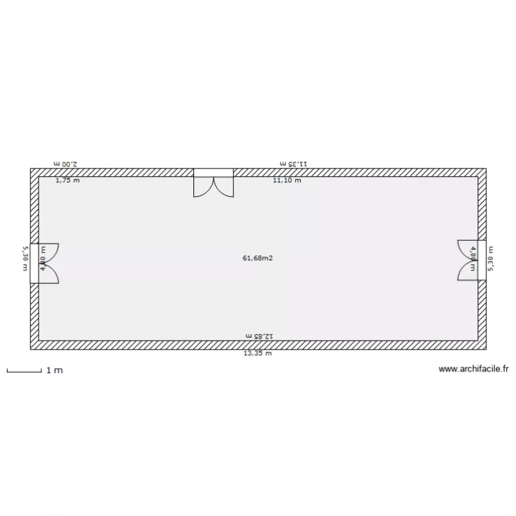 salle-salon. Plan de 