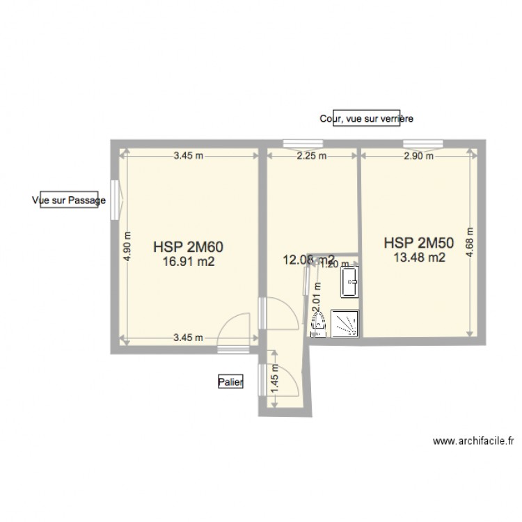 FALK. Plan de 0 pièce et 0 m2