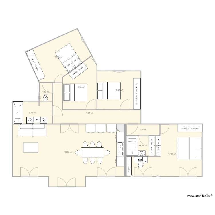 plan Jaures archifacile bis. Plan de 0 pièce et 0 m2