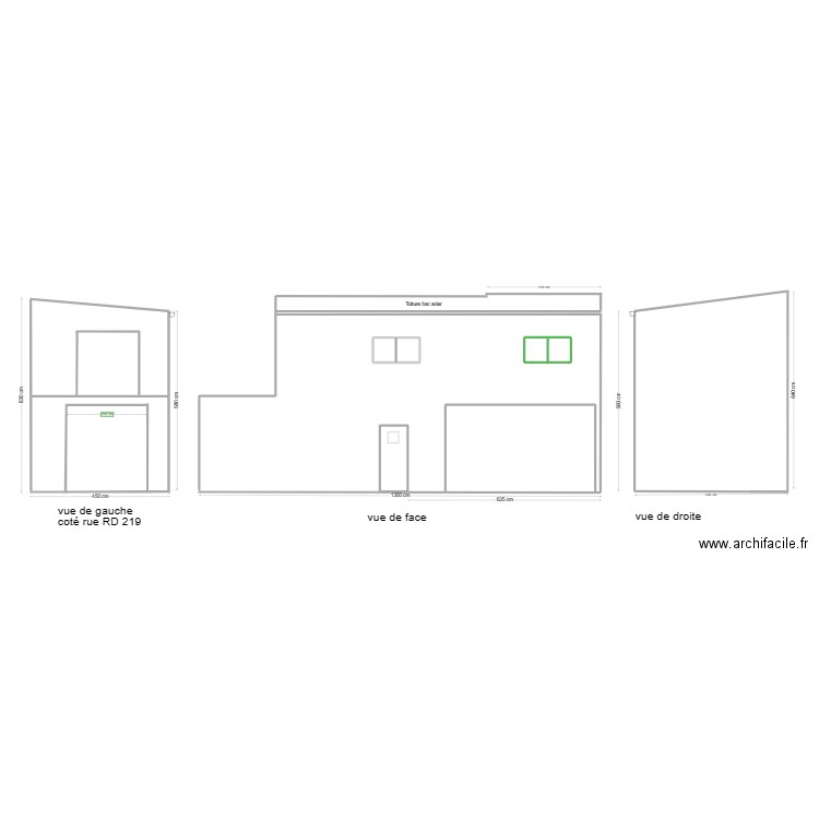 PCMI5    GARAGES   3    FACES bv. Plan de 5 pièces et 17 m2