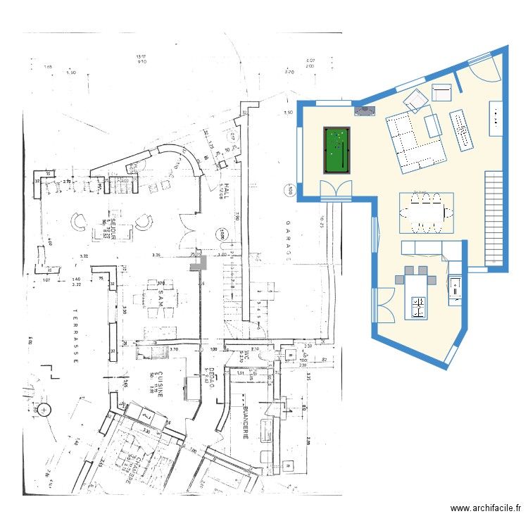 cuisine 1. Plan de 0 pièce et 0 m2