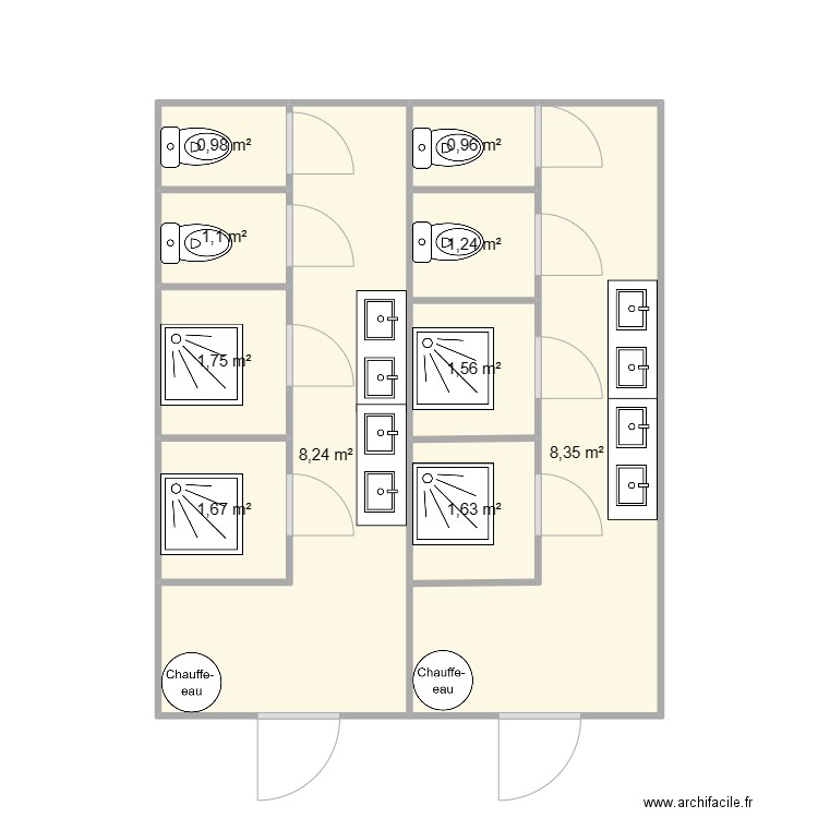 PERSICO BORNIER - CHANTIER VILLEFRANCHE. Plan de 0 pièce et 0 m2