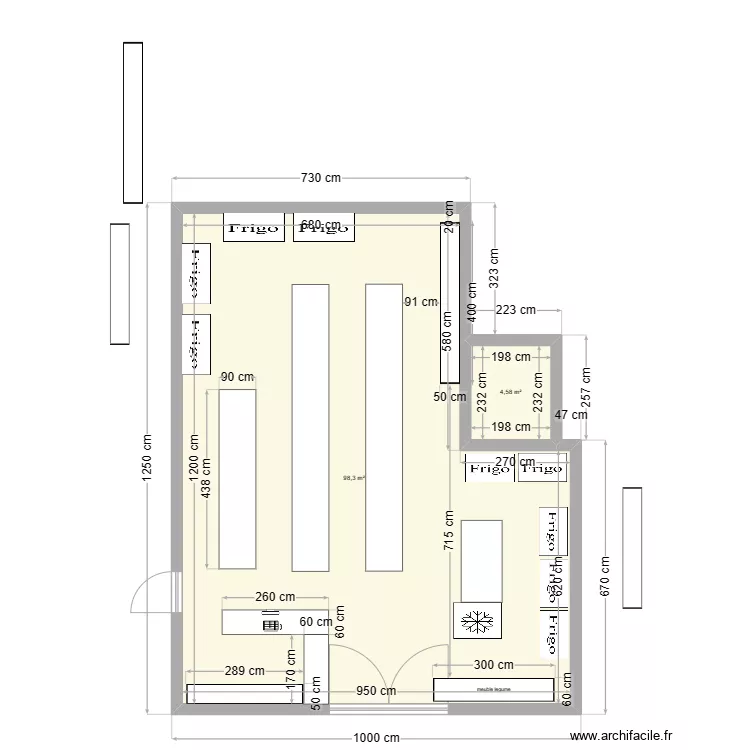 commerce. Plan de 
