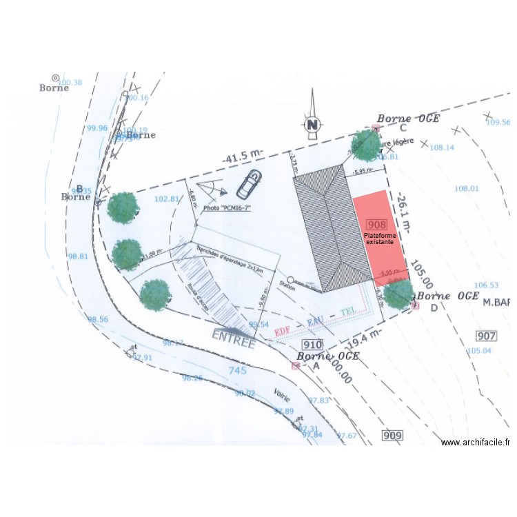 plate frome existante . Plan de 0 pièce et 0 m2