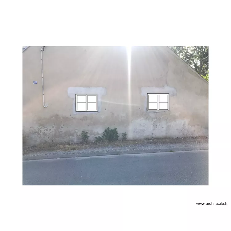 Fenetre facade. Plan de 