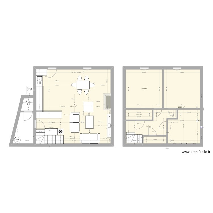 maison l'isle du nord. Plan de 5 pièces et 96 m2