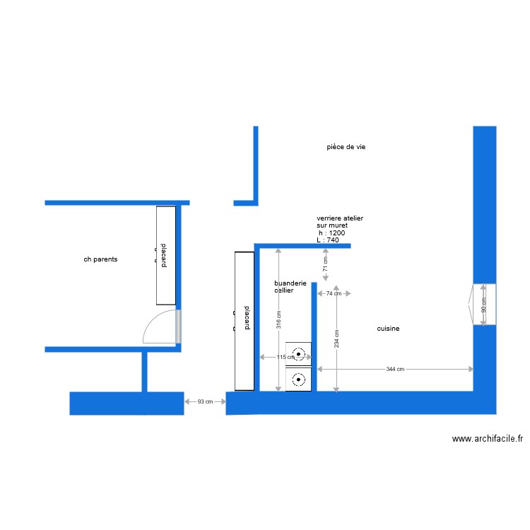 AN projet. Plan de 0 pièce et 0 m2