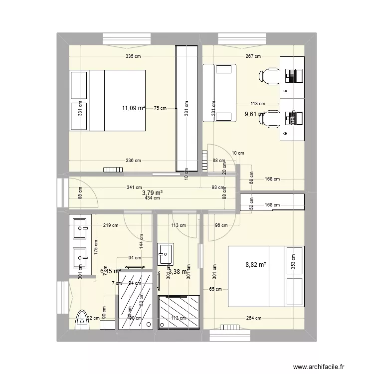 32RDS CHAMBRES V6. Plan de 