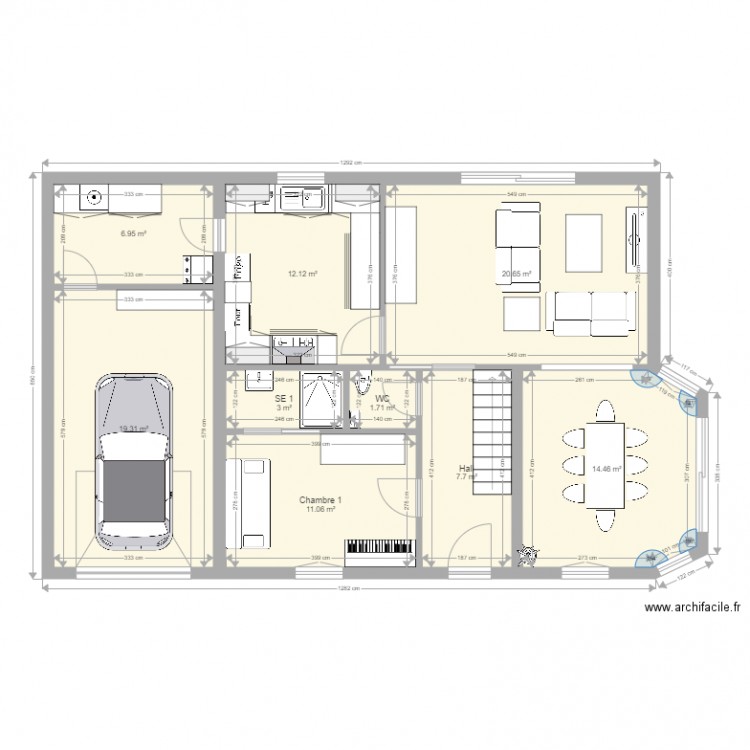 Maison Type 8. Plan de 0 pièce et 0 m2