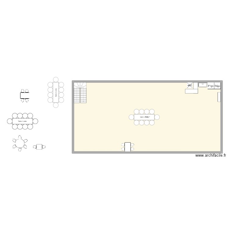 cuisine de restaurant mixte 2. Plan de 1 pièce et 190 m2