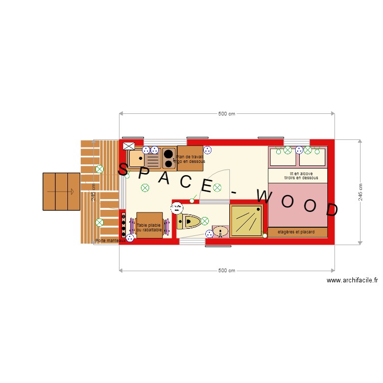 ROULOTTE  245X550 expo. Plan de 0 pièce et 0 m2