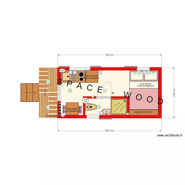 ROULOTTE  245X550 expo. Plan de 