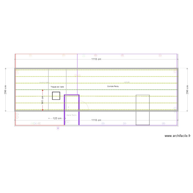 Comble Perdu. Plan de 0 pièce et 0 m2