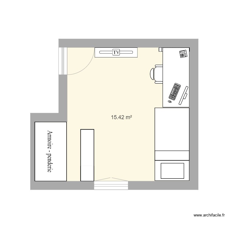 chambre 2 . Plan de 0 pièce et 0 m2