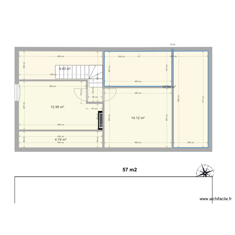 GRENIER 8 bis remparts des poissonniers CORBIE . Plan de 