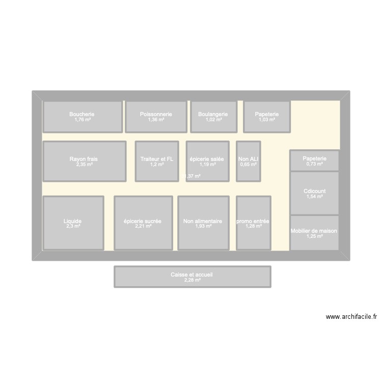 Géant casino . Plan de 0 pièce et 0 m2