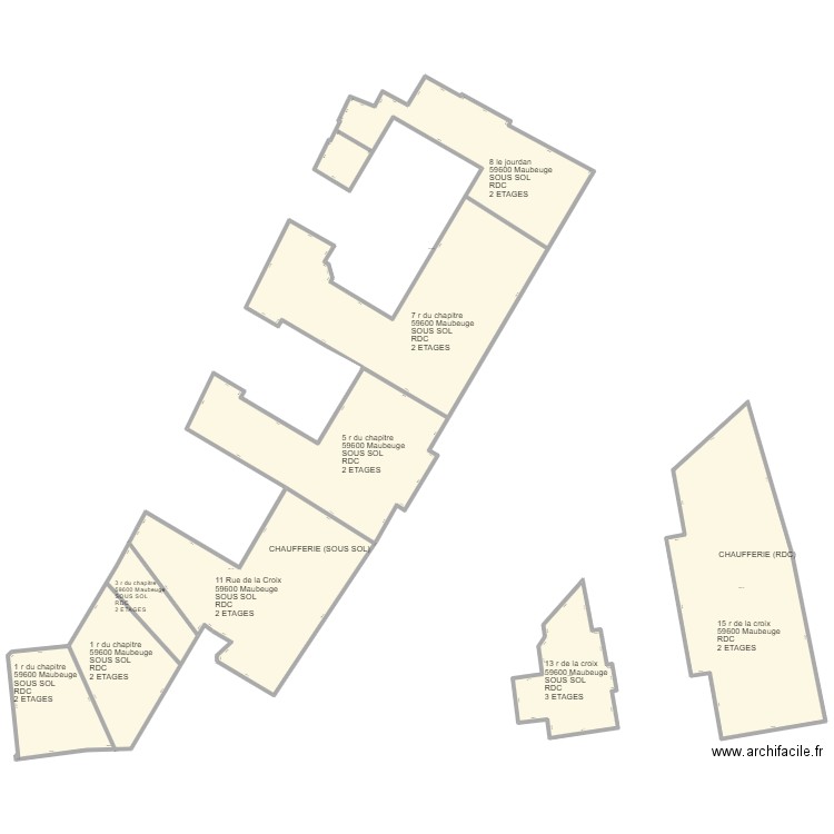 notre dame de grâce lycée/ enseignement supérieur ( surface chauffée inconnu) . Plan de 4 pièces et 2318 m2