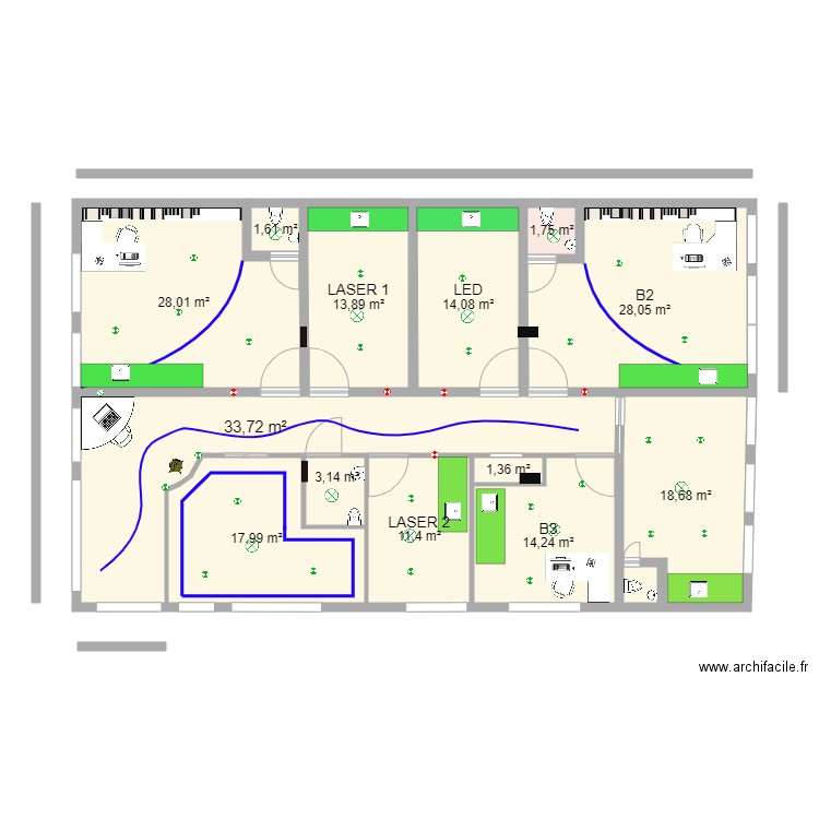 Cabinet A4. Plan de 0 pièce et 0 m2