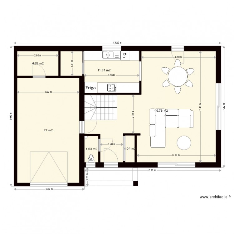 plan Naèl et Laura avec étage . Plan de 0 pièce et 0 m2