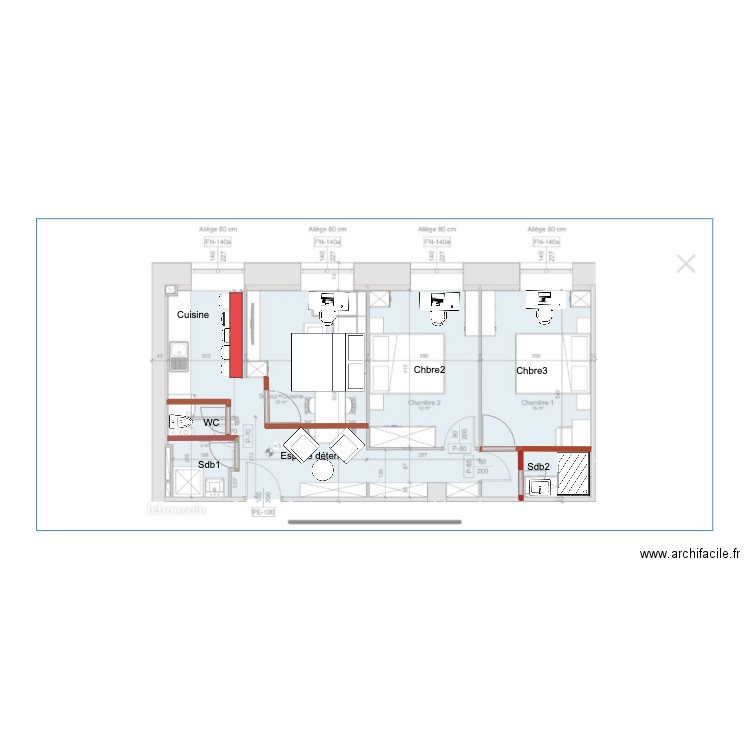 Appart Martin1. Plan de 0 pièce et 0 m2