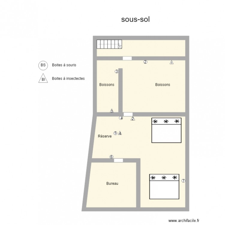 Petit Paris sous sols. Plan de 0 pièce et 0 m2