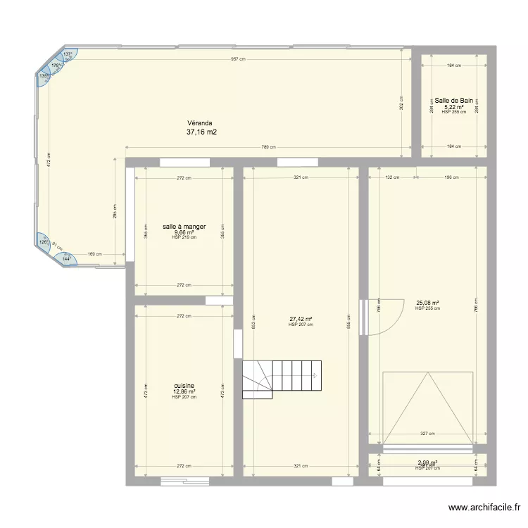Maison bas 4. Plan de 