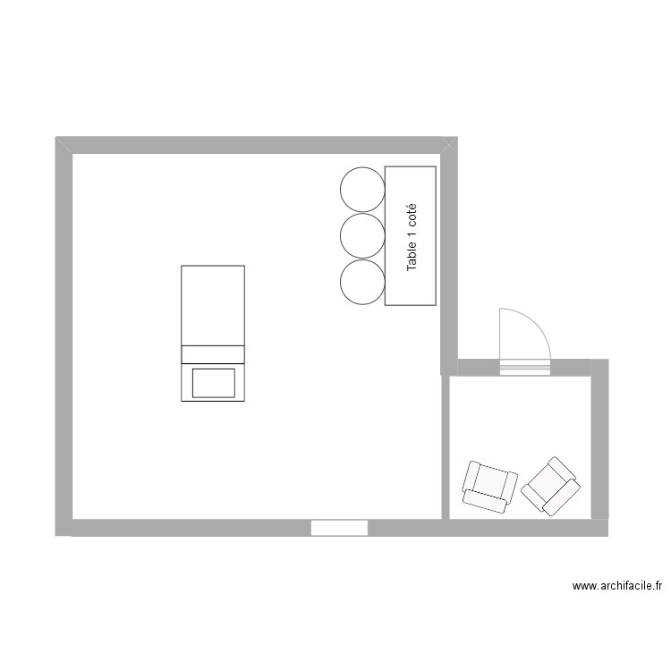 Plan cabine polyvalente. Plan de 0 pièce et 0 m2